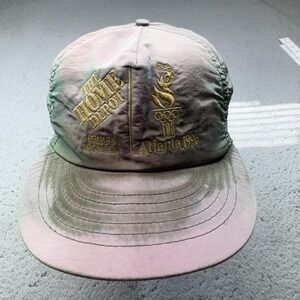 Vintage Atlanta 1996 Olympic Hat Cap Snapback Green Swingster Nylon Home Depot